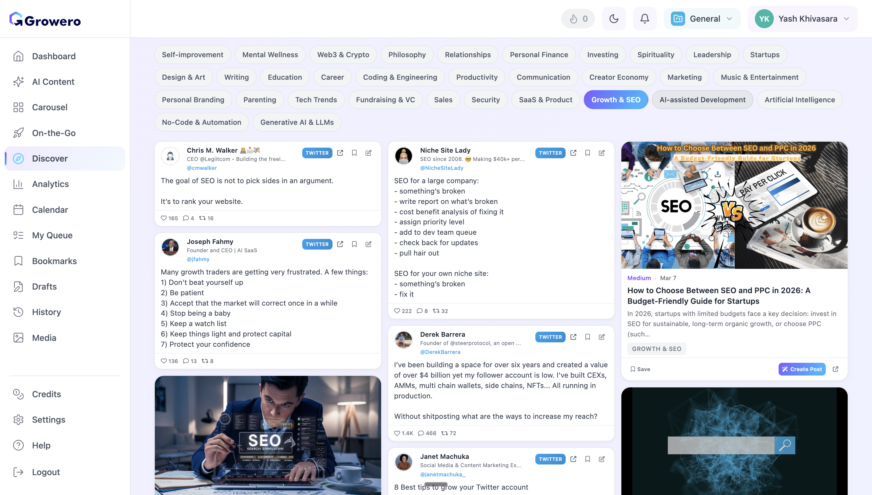 Discover trending posts
